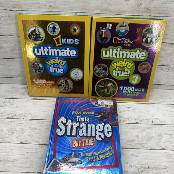 Lot Of 3 Ultimate Weird But True books National Geo Kids and Time Hard Covers - Picture 3 of 9